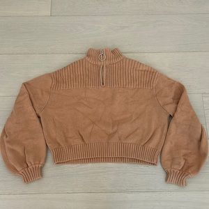 Pacsun cropped keyhole quarter zip
